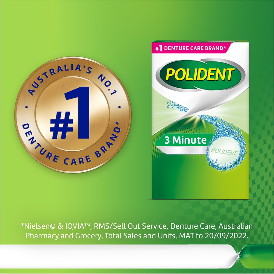 Polident Denture Cleanser Fresh Active Express Tablets 36