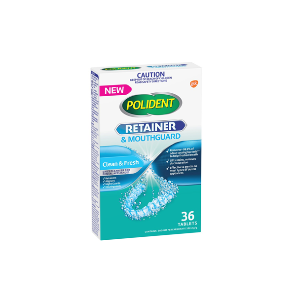 Polident Retainer & Mouthguard Daily Cleanser 36 Tablets