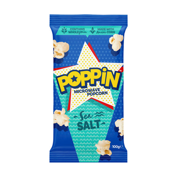 Poppin Microwave Popcorn Sea Salt | 100g