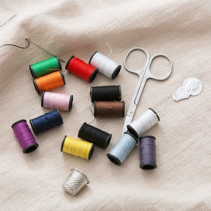 Portable Sewing Kit Home Travel Sewing Thread Needles Pins Measure Set With Case