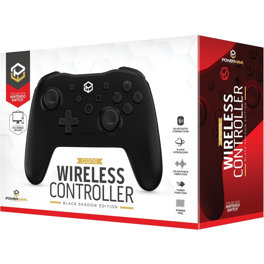 Powerwave Core Wireless Controller for Nintendo Switch™ - Black Shadow