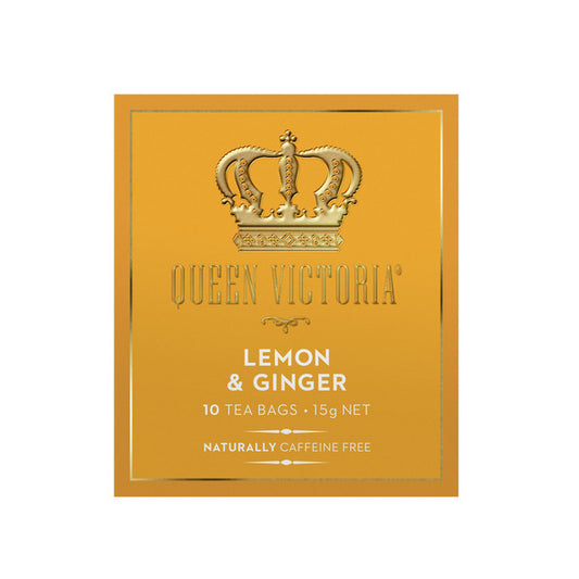 Queen Victoria Lemon & Ginger Tea Bags | 10 pack