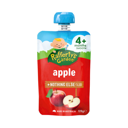 Rafferty's Garden Apple Puree and Nothing Else Baby Food Pouch 4+ Months | 120g x 2 Pack