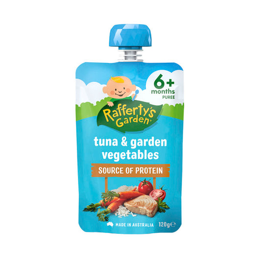 Rafferty's Garden Tuna & Garden Vegetables Protein Baby Food Pouch 6+ Months | 120g x 2 Pack
