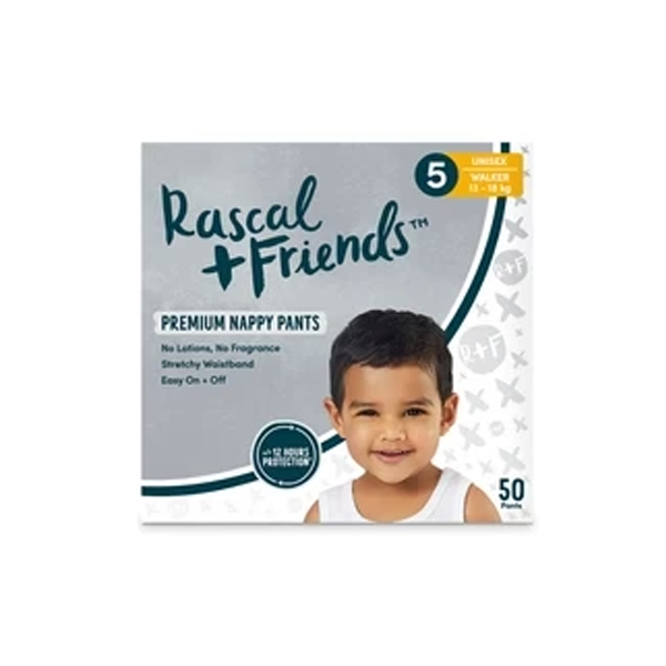 Rascal + Friends Nappy Pants Size 5 Walker Jumbo | 50 pack