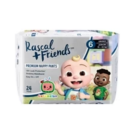Rascal + Friends Nappy Pants Size 6 Junior | 24 pack