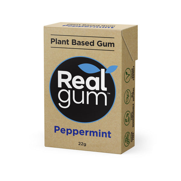 Real Gum Plastic Free Chewing Gum Peppermint | 22g