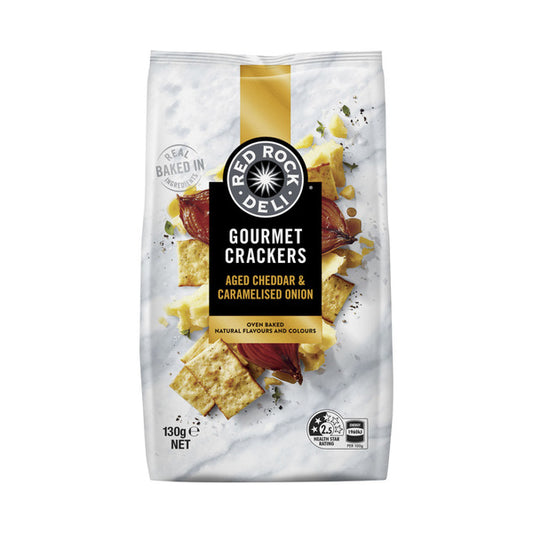 Red Rock Deli Gourmet Crackers Caramelised Onion | 130g