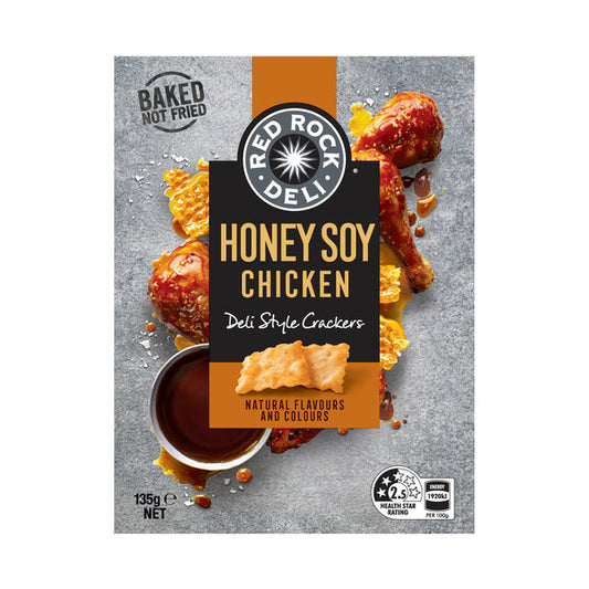 Red Rock Deli Honey Soy Chicken Deli Style Crackers | 135g