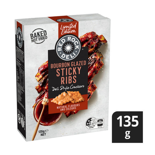 Red Rock Deli Style Crackers Bourbon Glazed Sticky Ribs | 135g