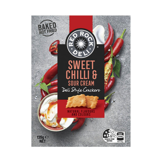 Red Rock Deli Sweet Chilli & Sour Cream Deli Style Crackers | 135g