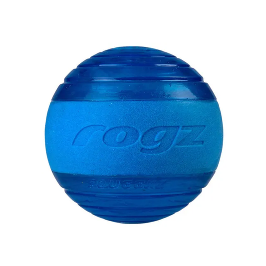 Rogz Squeekz Ball Dog Toy Blue M