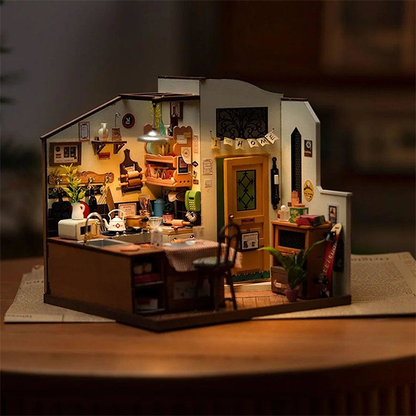 Rolife Cozy Kitchen DIY Miniature House Kit DG159 3D Wooden Puzzle DIYGift For Kids