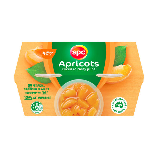 SPC Aussie Diced Apricots in Juice 120g | 4 pack