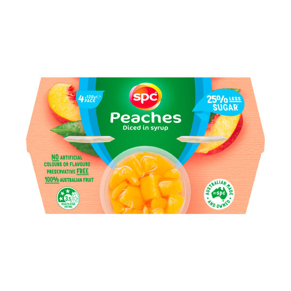 SPC Peach Cup Less Sugar | 4 pack