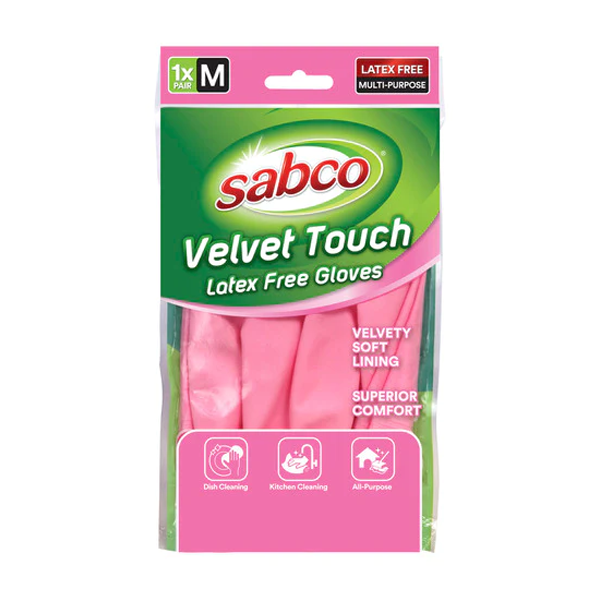 Sabco Velvet Touch Gloves Medium | 1 pack