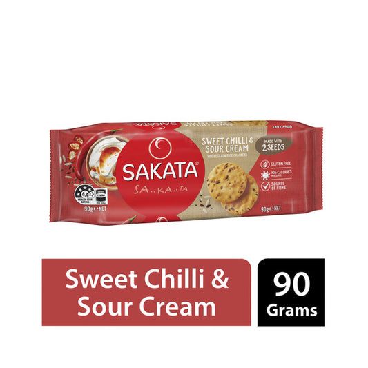Sakata Wholegrain Rice Cracker Sweet Chilli Sour Cream | 90g