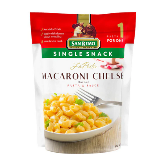 San Remo Single Snack Macaroni Cheese Pasta & Sauce | 80g