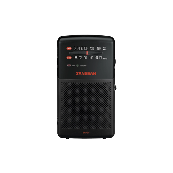 Sangean SR-35 BLACK Handheld Portable AM/FM Radio with Speaker