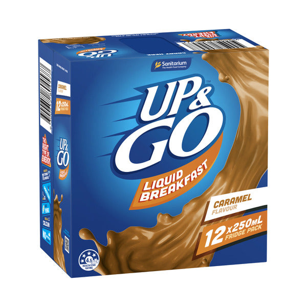 Sanitarium Up&Go Liquid Breakfast Caramel Fridge Pack 12X250mL | 3L