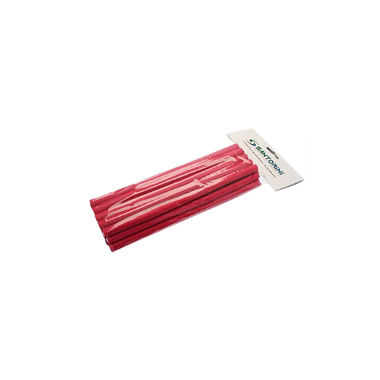 Santorini Flexible Rollers Small Red 12mm 18pk