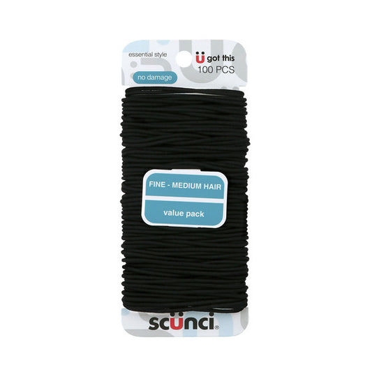 Scunci Skinny Elastics 100 pieces | 1 pack