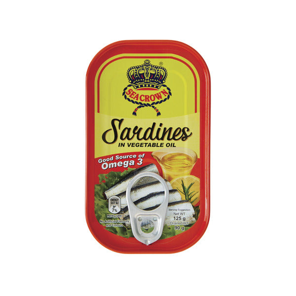 Seacrown Sardines In Vegetable Oil | 125g x 2 Pack