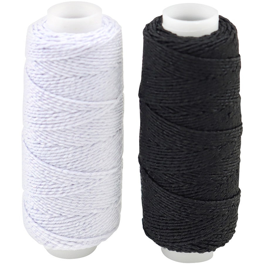 Sew Easy Shirring Elastic - Black & White