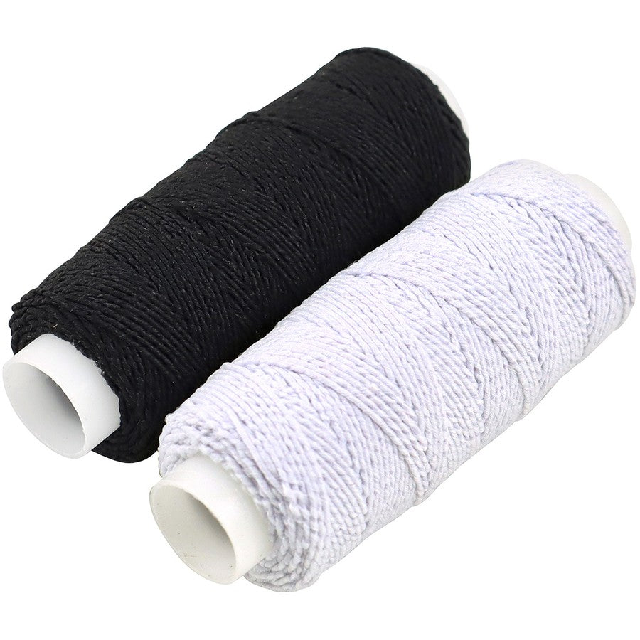 Sew Easy Shirring Elastic - Black & White