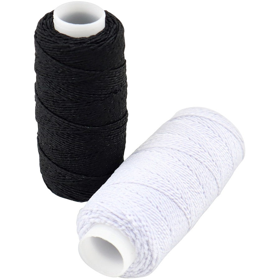 Sew Easy Shirring Elastic - Black & White