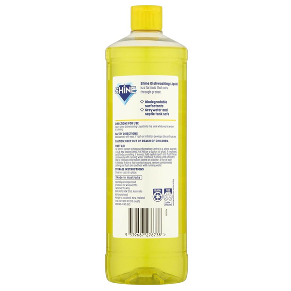 Shine Ultra Dishwashing Liquid Concentrate Antibacterial 900ml