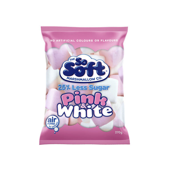 So Soft Marshmallow Co Pink & Whites 25% Reduced Sugar | 270g