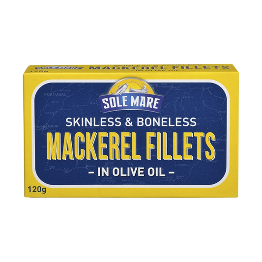 Sole Mare Mackerel Fillets In Olive Oil Skinless and Boneless | 120g