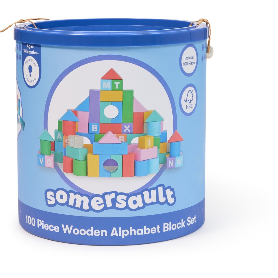 Somersault 100 Piece Wooden Alphabet Block Set