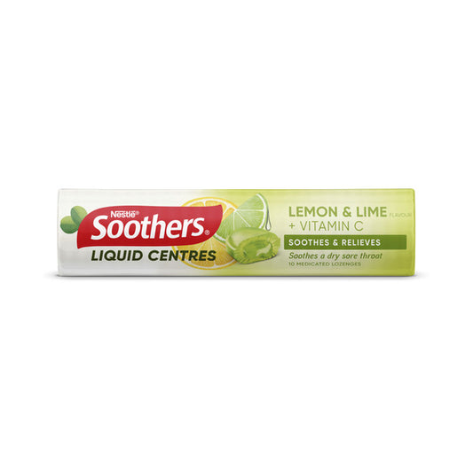 Soothers Medicated Lemon & Lime Liquid Centres Throat Lozenges | 1 pack