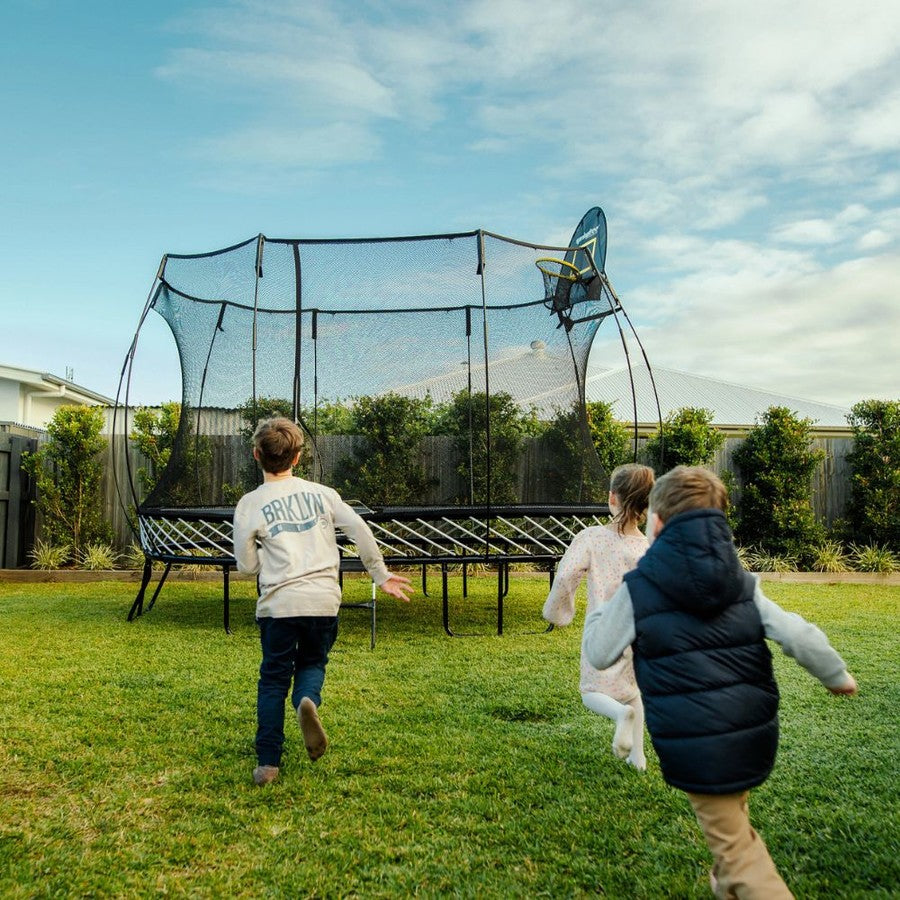 Springfree Large Oval Trampoline 2.4m x 4m Bundle - Hoop, Ladder, Storage Bag