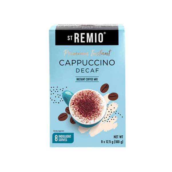 St Remio Premium Instant Decaf Cappuccino Sachets | 8 pack