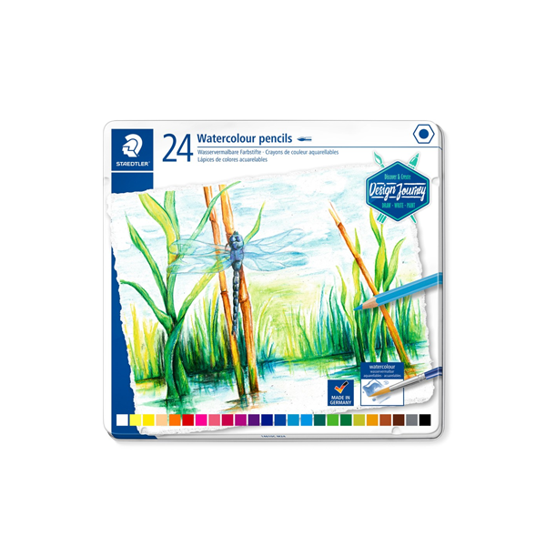 Staedtler Design Journey Watercolour Pencil Tin 24 Pack