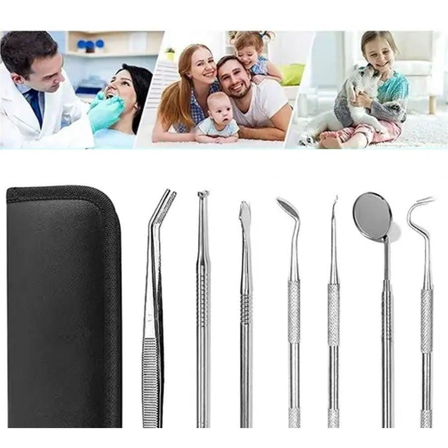 Stainless Dental Tool Set Kit Dentist Teeth Clean Hygiene Oral - 7pcs