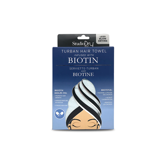 Studio Dry Biotin Infused Turban Hair Towel