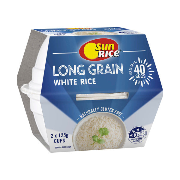 Cup Rice Packet Sunrice Long Grain White Rice Cup 2 pack | 250g – Shop & Dispatch