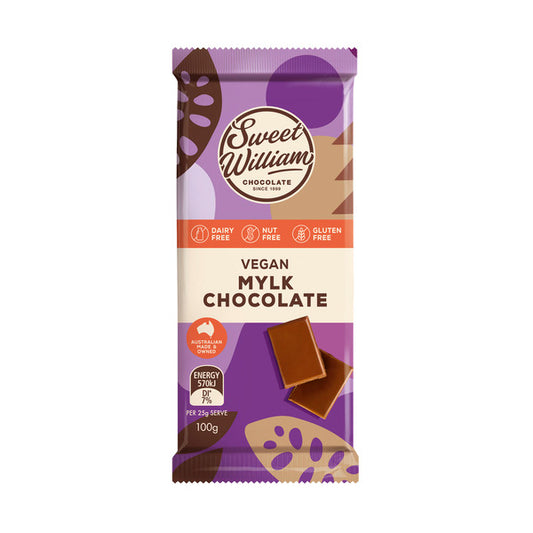Sweet William Dairy Free Vegan Mylk Chocolate Block | 100g