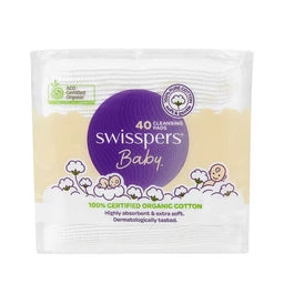 Swisspers Baby Organic Cotton Pads | 40 pack