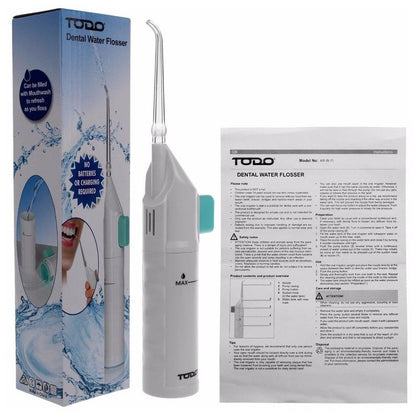 TODO Water Dental Jet Pick Flosser 30 Psi Oral Irrigator Teeth Cleaner Braces
