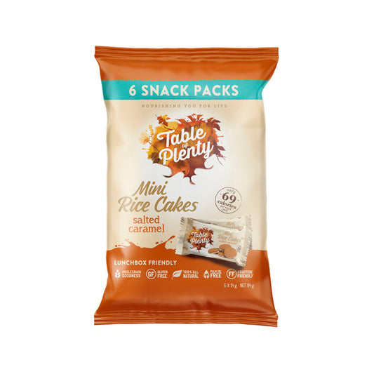 Table Of Plenty Multipack Snack Pack Mini Rice Cake Salted Caramel 6 Pack | 84g