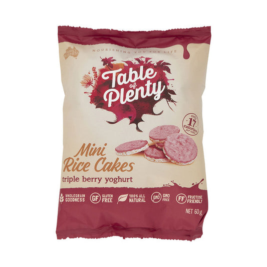 Table Of Plenty Sharepack Mini Rice Cakes Triple Berry Yoghurt | 60g