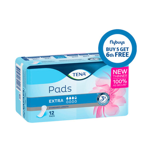 Tena Extra Standard Length Incontinence Pads | 12 pack