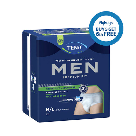 Tena For Men Large Level 4 Premium Fit Maxi Incontinence Pants | 8 pack