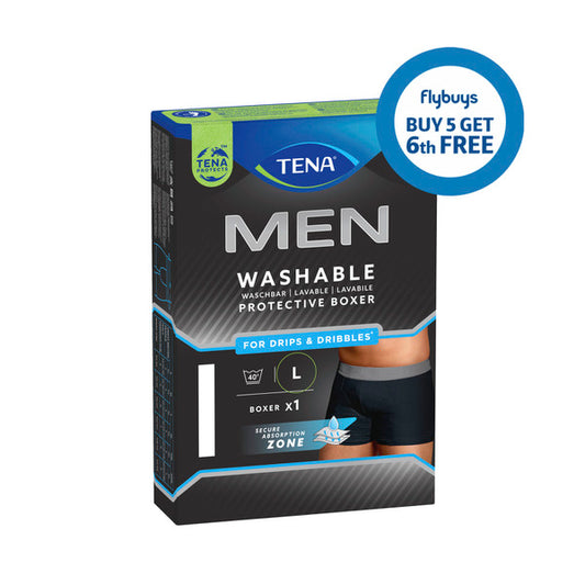 Tena Washable Men's Boxer Incontinence Underwear Size Large | 1 pack