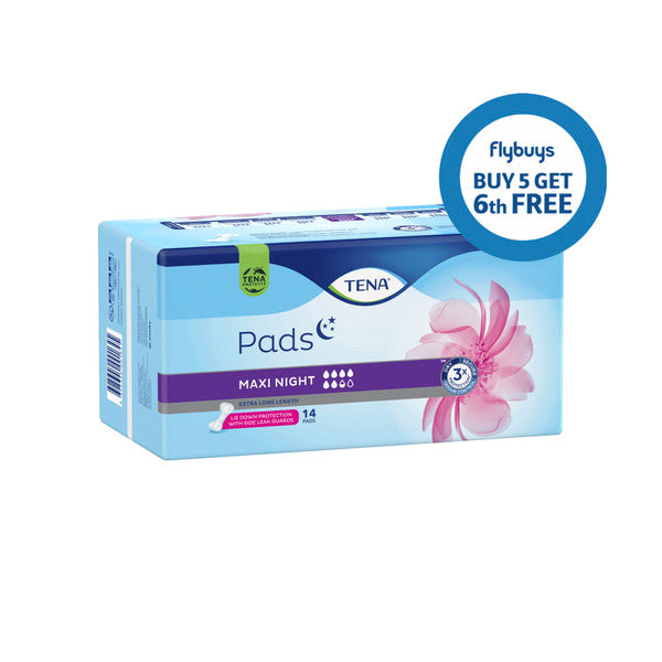 Tena Xtra Long Incontinence Pads Night Maxi | 14 pack